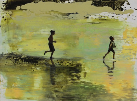 'out to the waves'
17.75 x23
oil on aluminum